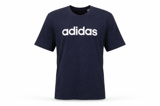 adidas Men's Blue Medium Logo Graphic Sports Cotton T-Shirt