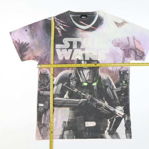 Star Wars Men's Black Multicoloured Graphic Print T-Shirt M