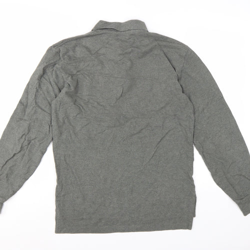 Polo Ralph Lauren Men's Grey Long Sleeve Cotton Polo Shirt Size S