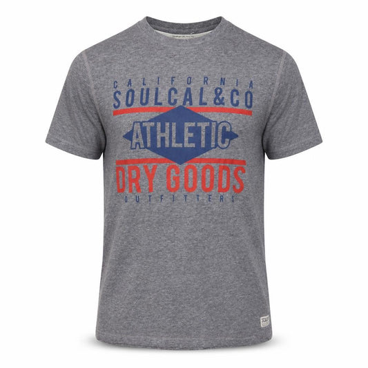 SoulCal & Co Men's Grey Athletic Graphic Short Sleeve T-Shirt XL