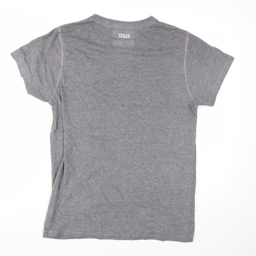 SoulCal & Co Men's Grey Athletic Graphic Short Sleeve T-Shirt XL