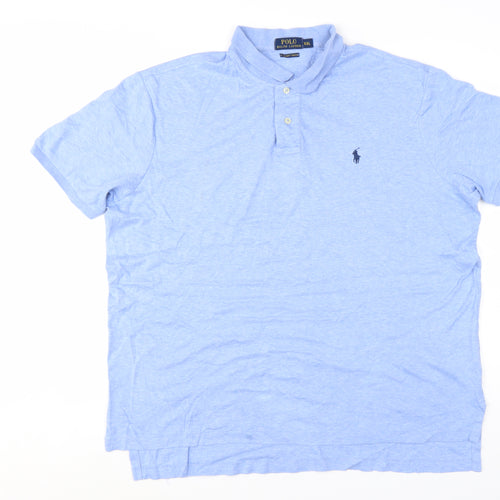 Ralph Lauren Mens Blue XXL Pima Cotton Polo Shirt Classic Fit