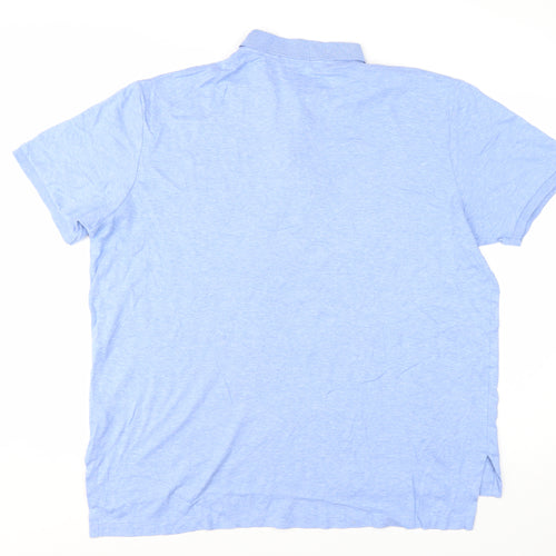 Ralph Lauren Mens Blue XXL Pima Cotton Polo Shirt Classic Fit