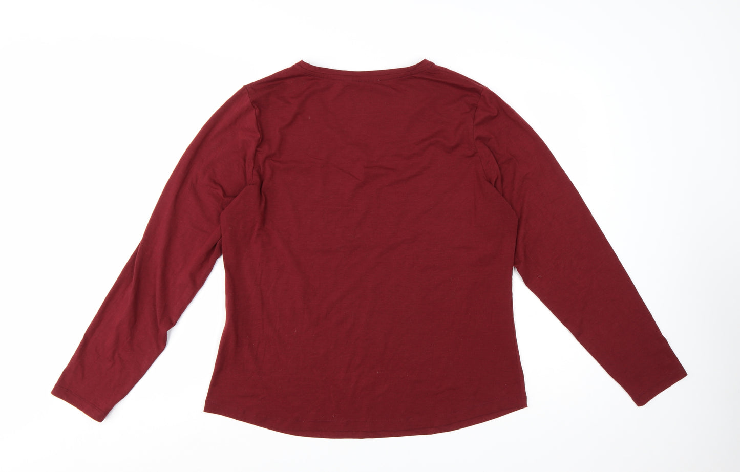 Rohan Womens Red Long Sleeve V-Neck Quick Dry Top Size 16