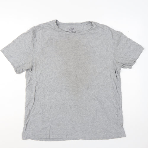 FatFace Men's Grey Organic Cotton Crew Neck T-Shirt Size L