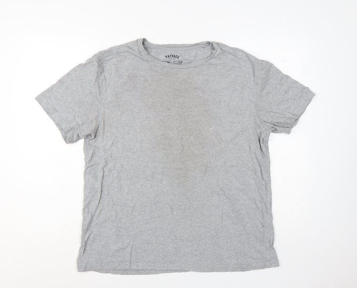 FatFace Men's Grey Organic Cotton Crew Neck T-Shirt Size L