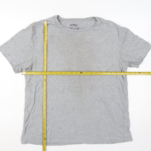 FatFace Men's Grey Organic Cotton Crew Neck T-Shirt Size L