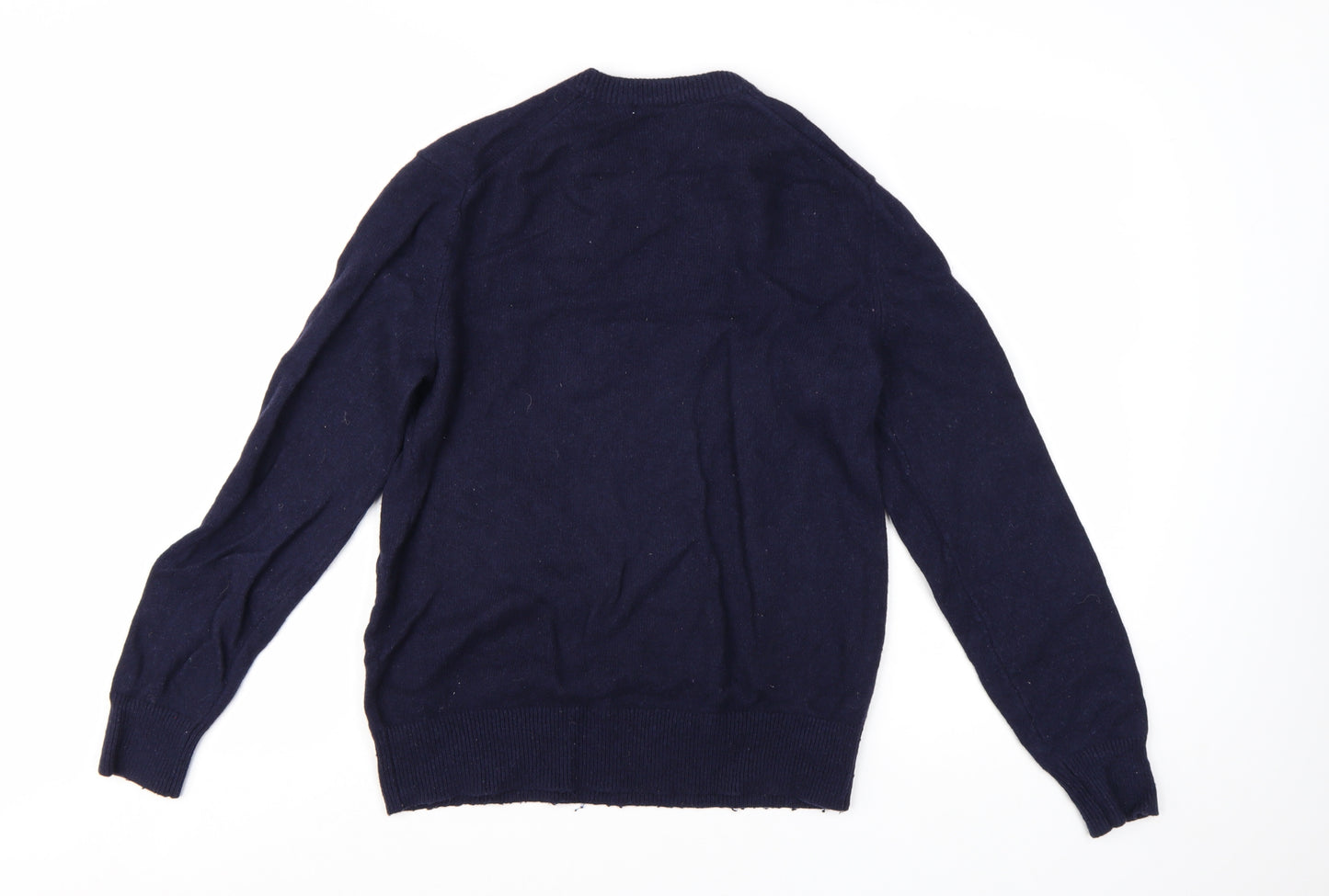 GAP Men's Blue Lambswool Crew Neck Pullover Jumper Size M
