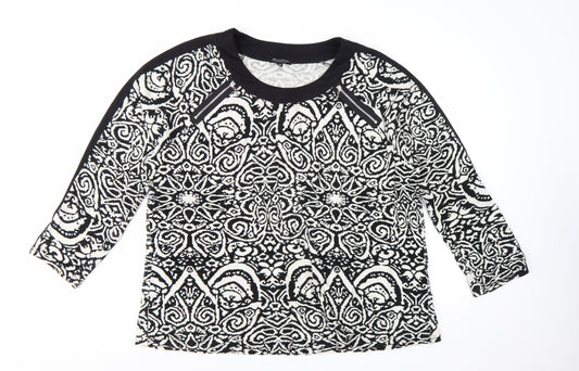 Brandtex Collection Womens Black 2XL Geometric Pullover Jumper