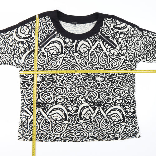 Brandtex Collection Womens Black 2XL Geometric Pullover Jumper