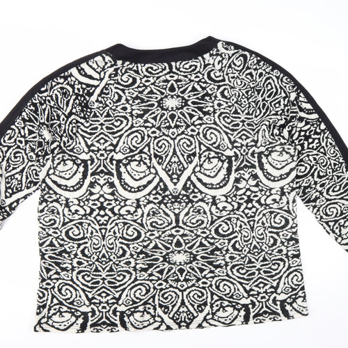 Brandtex Collection Womens Black 2XL Geometric Pullover Jumper