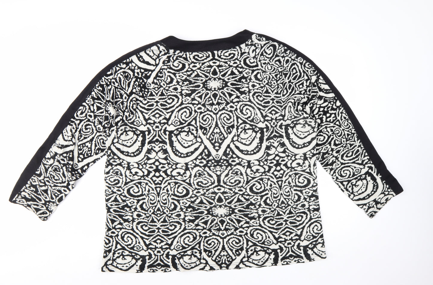 Brandtex Collection Womens Black 2XL Geometric Pullover Jumper