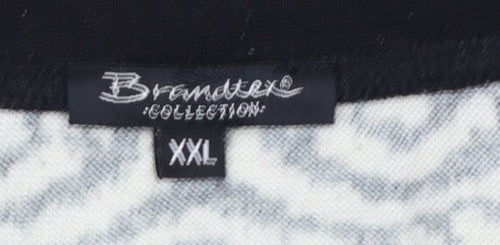 Brandtex Collection Womens Black 2XL Geometric Pullover Jumper