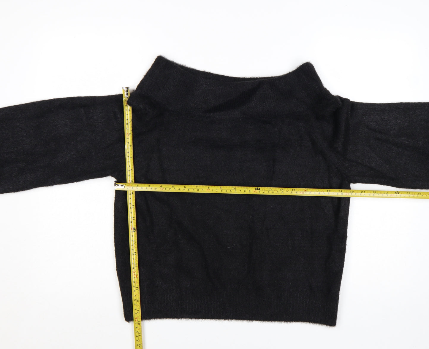 H&M Women’s Black Boat Neck Knit Jumper Size 12 Long Sleeve