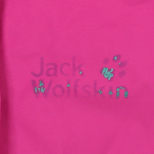 Jack Wolfskin Women Pink Waterproof Hooded Rain Jacket Size 8