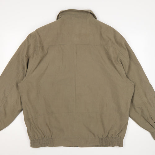 MIAN Men's Brown 3XL Bomber Jacket with Pockets and Lining