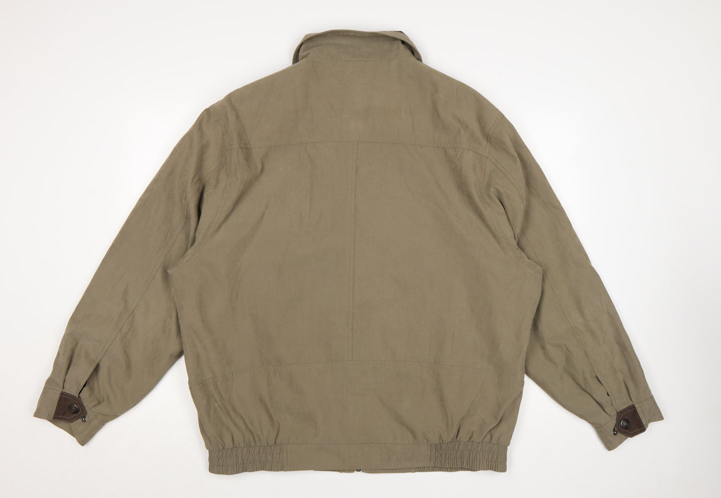 MIAN Men's Brown 3XL Bomber Jacket with Pockets and Lining