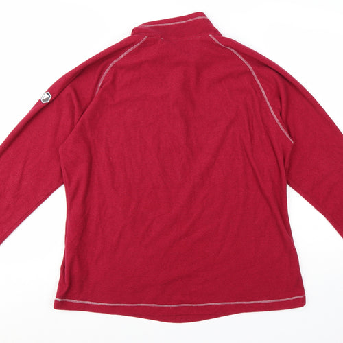 Regatta Womens Red 1/4 Zip Pullover Fleece UK 16 Polyester Outdoor Sweatshirt