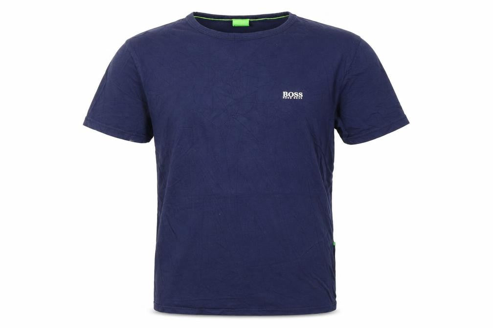 Hugo Boss Men's Blue Crew Neck Cotton T-Shirt Size M