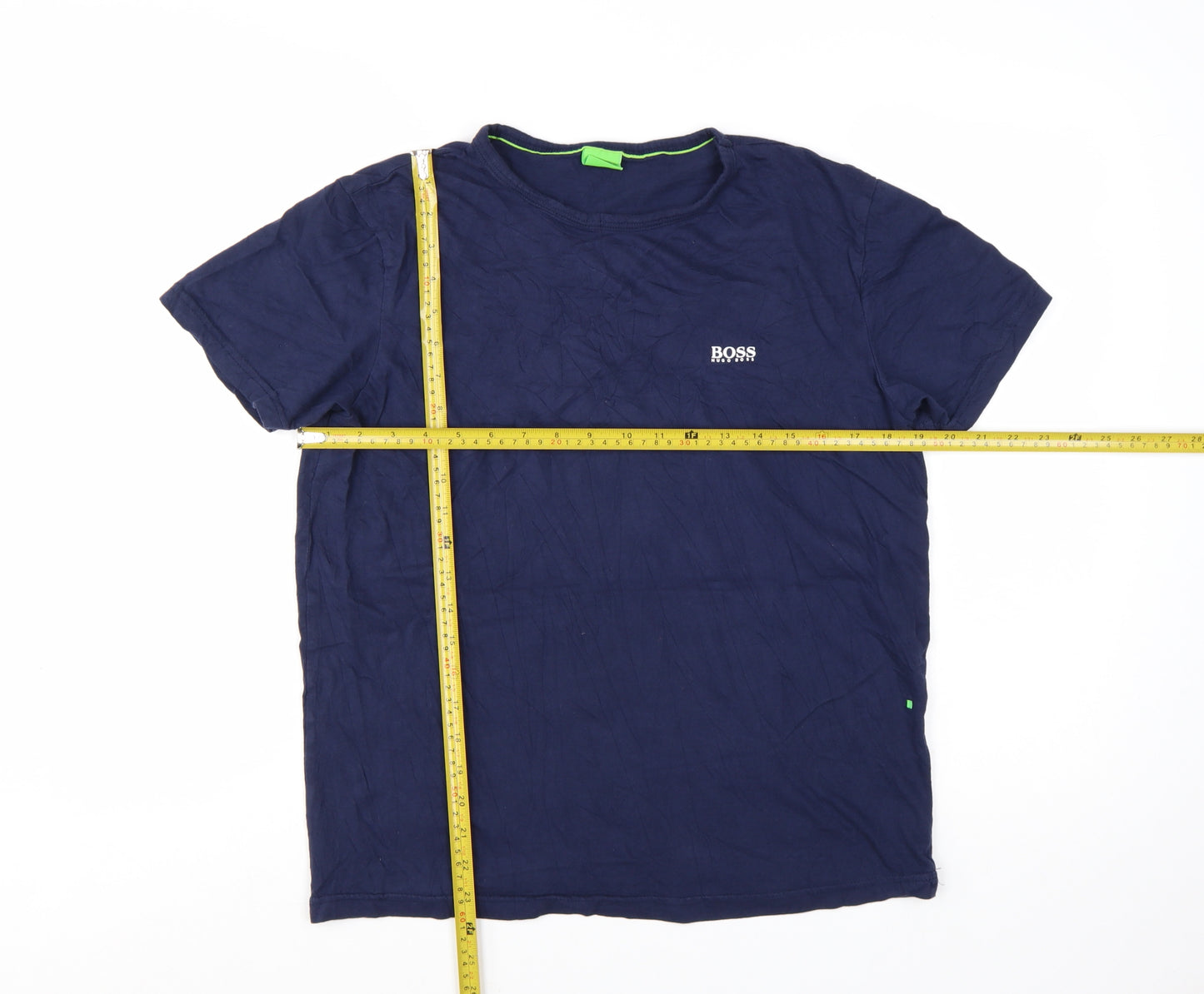 Hugo Boss Men's Blue Crew Neck Cotton T-Shirt Size M