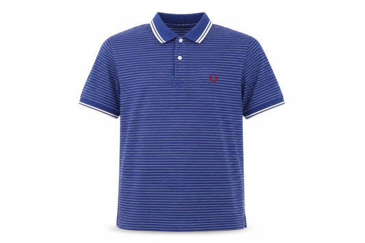 Fred Perry Men's Blue Striped Slim Fit Polo Shirt Size L