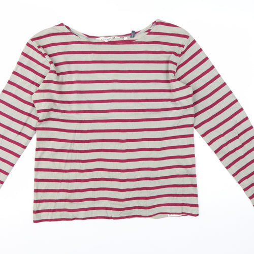 Seasalt Cornwall Women’s Multicoloured Striped Cotton Long Sleeve T-Shirt Size 12