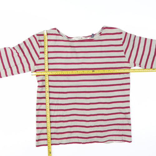 Seasalt Cornwall Women’s Multicoloured Striped Cotton Long Sleeve T-Shirt Size 12