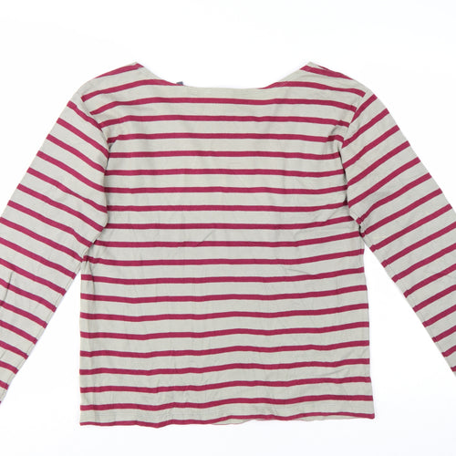 Seasalt Cornwall Women’s Multicoloured Striped Cotton Long Sleeve T-Shirt Size 12