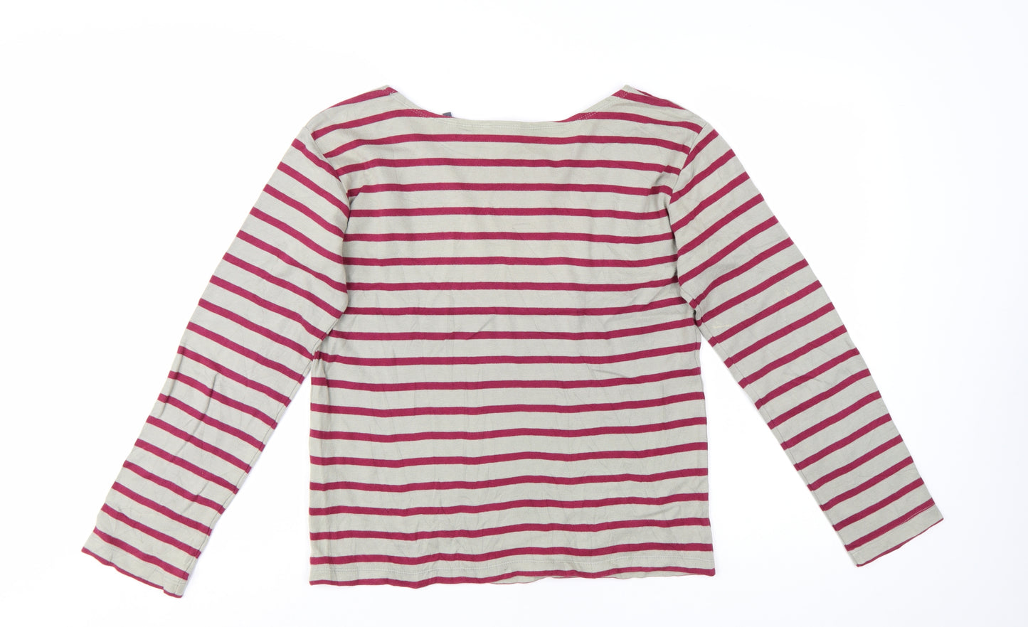 Seasalt Cornwall Women’s Multicoloured Striped Cotton Long Sleeve T-Shirt Size 12
