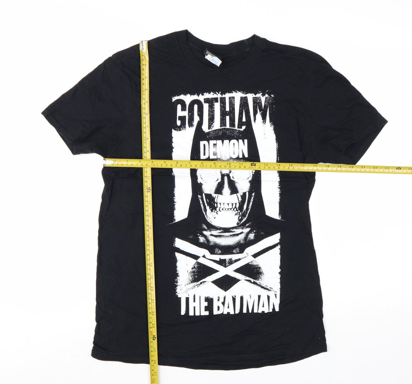 Gildan Men's Black Batman DC Graphic Print Softstyle Cotton T-Shirt M