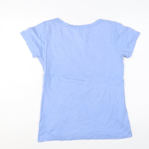 Peter Storm Women's Blue Nautical Embroidered Cotton T-Shirt Size 12