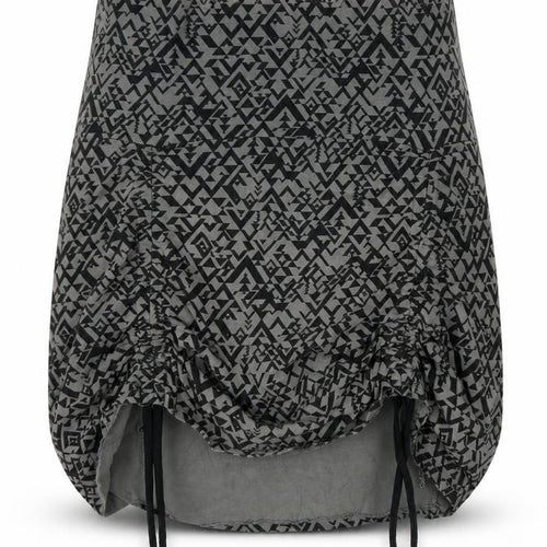 Alpine Pro Women's Grey Geometric Bubble Hem Short Skirt Size S