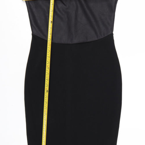River Island Women's Black Halter Bodycon Dress Size 14