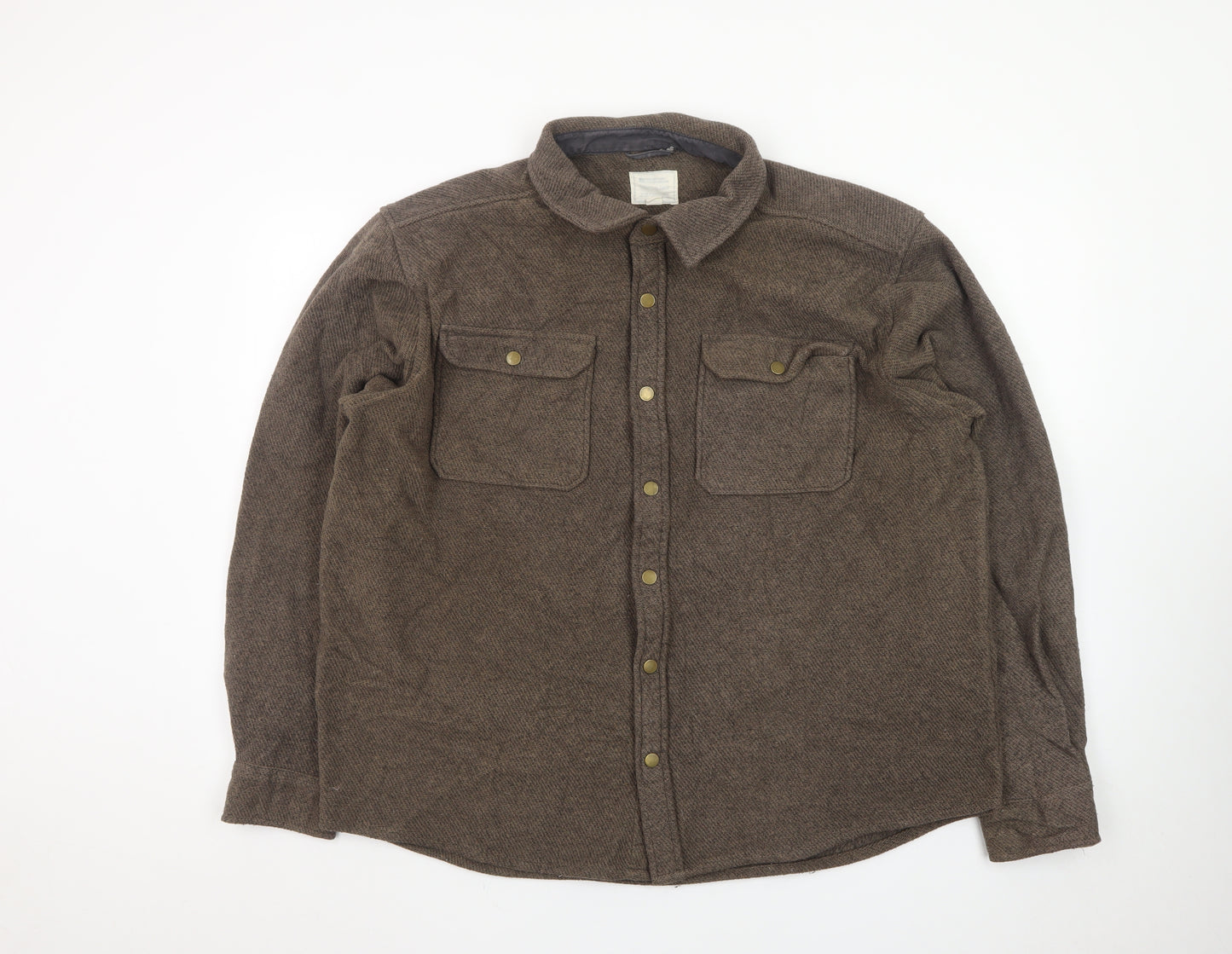 Mountain Warehouse Men’s Brown Wool Blend Shirt Jacket XL