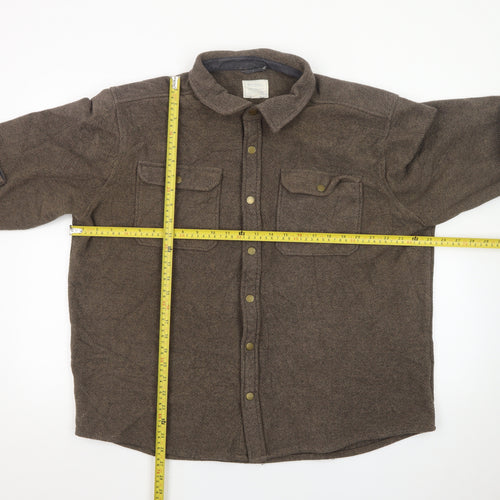 Mountain Warehouse Men’s Brown Wool Blend Shirt Jacket XL
