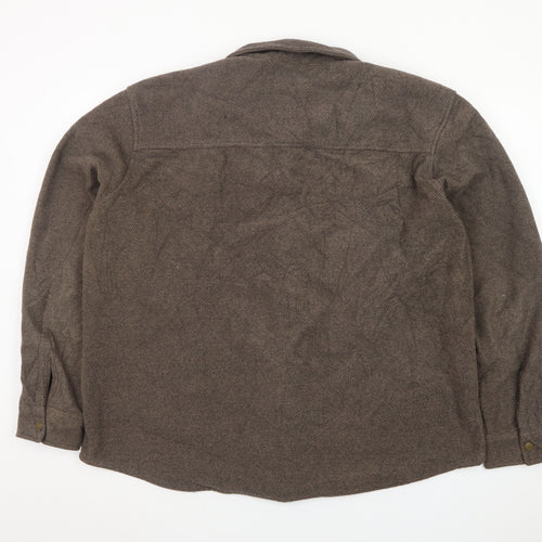 Mountain Warehouse Men’s Brown Wool Blend Shirt Jacket XL