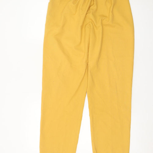 Rushcliffe Womens Mustard Yellow Elastic Waist Tapered Trousers Size 16