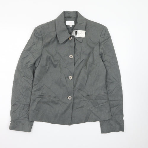 Next Women Grey Size 12 Single-Breasted Suit Jacket