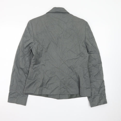 Next Women Grey Size 12 Single-Breasted Suit Jacket