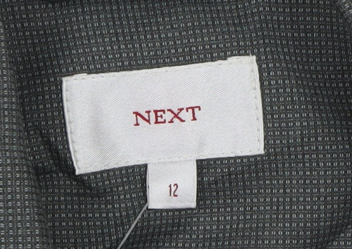 Next Women Grey Size 12 Single-Breasted Suit Jacket