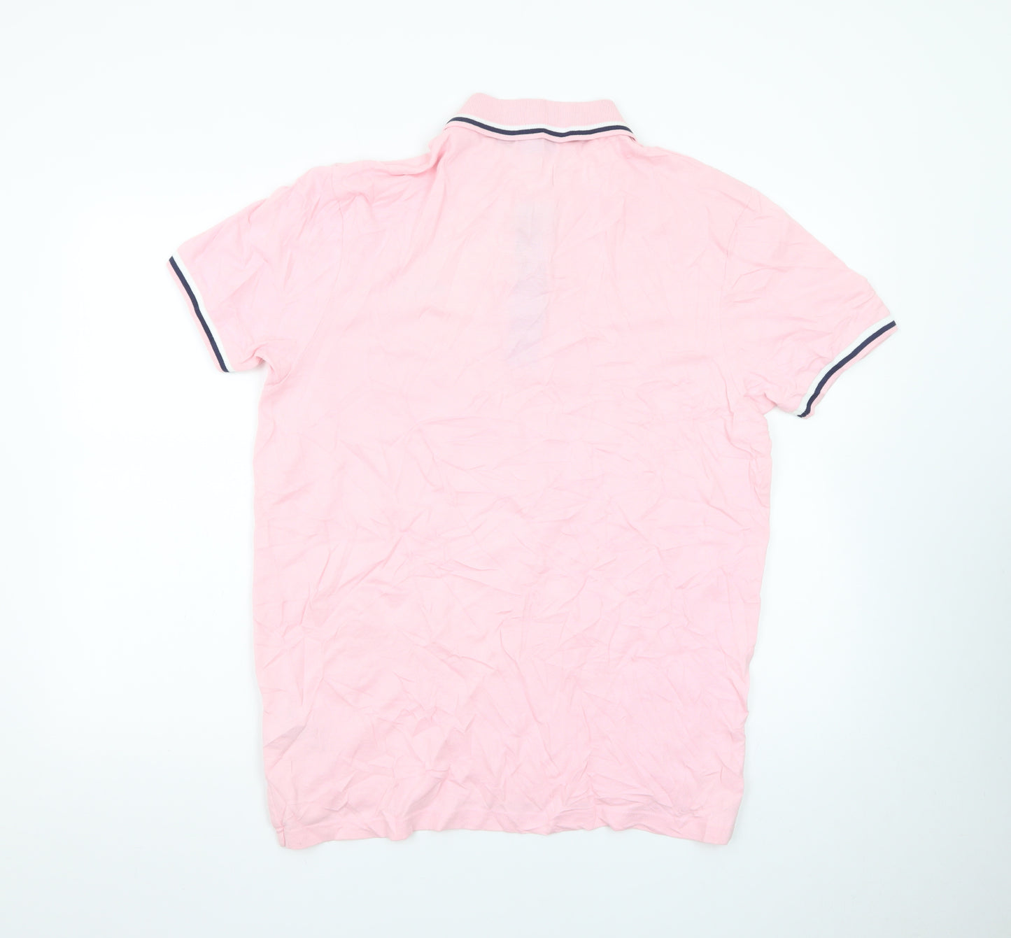 FILA Men's Pink Short Sleeve Cotton Polo Shirt Size M