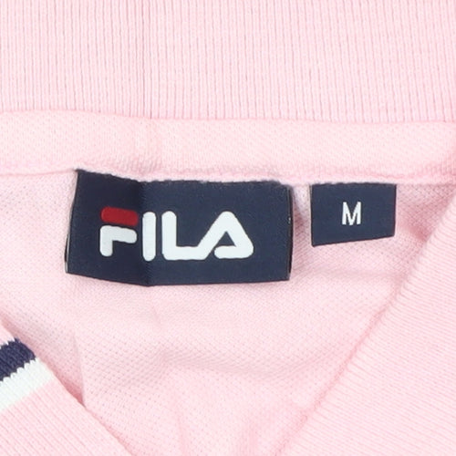 FILA Men's Pink Short Sleeve Cotton Polo Shirt Size M