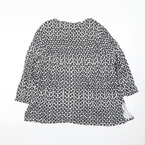 Marks and Spencer Womens Black Geometric Tunic Blouse Size 22