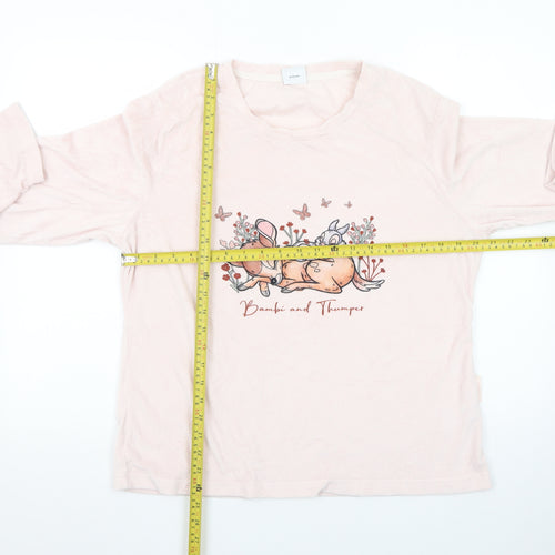Disney Women Pink Bambi & Thumper Long Sleeve Nightshirt UK 12-14