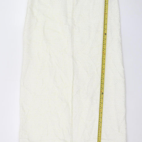 Marks and Spencer Women’s White Tweed High Rise Midi Skirt Size 14
