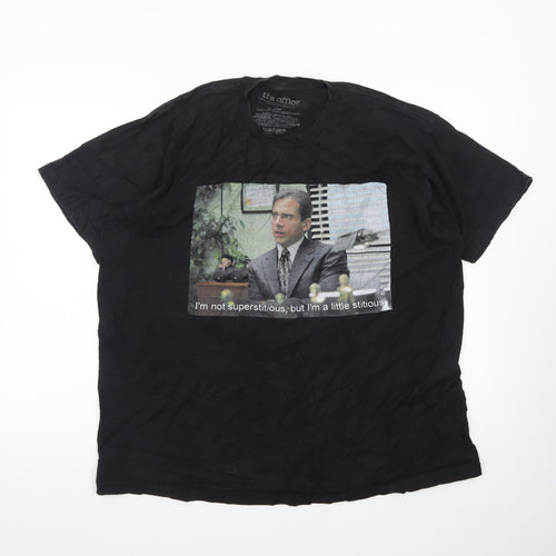 The Office Men's Black XL Graphic T-Shirt Cotton Short Sleeve