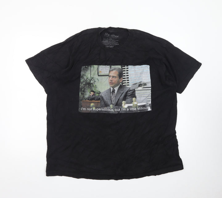 The Office Men's Black XL Graphic T-Shirt Cotton Short Sleeve