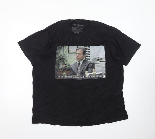 The Office Men's Black XL Graphic T-Shirt Cotton Short Sleeve