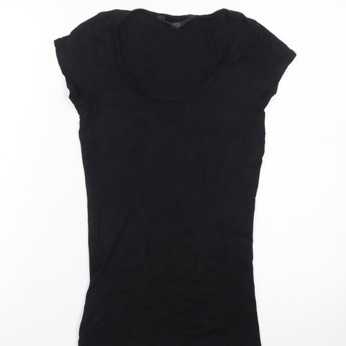 Jane Norman Women's Black Size 10 Scoop Neck Slim T-Shirt