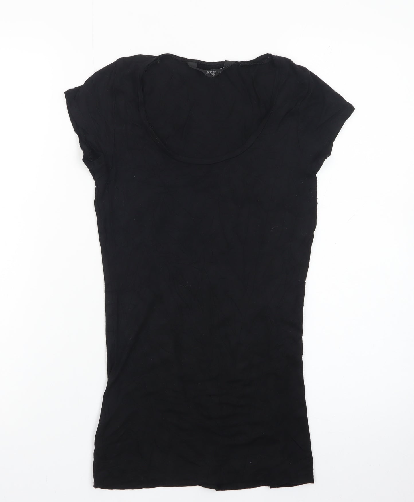 Jane Norman Women's Black Size 10 Scoop Neck Slim T-Shirt